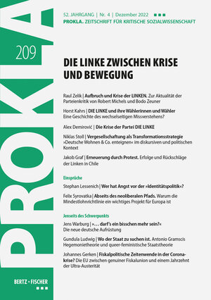 Buchcover Die Linke zwischen Krise und Bewegung | Prokla 209 | EAN 9783865059093 | ISBN 3-86505-909-0 | ISBN 978-3-86505-909-3