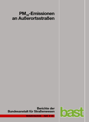 Buchcover PM10-Emissionen an Ausserortsstrassen | Ingo Düring | EAN 9783865093073 | ISBN 3-86509-307-8 | ISBN 978-3-86509-307-3