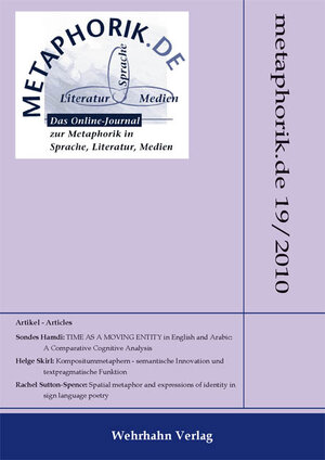Buchcover Metaphorik.de 19/2010  | EAN 9783865252258 | ISBN 3-86525-225-7 | ISBN 978-3-86525-225-8
