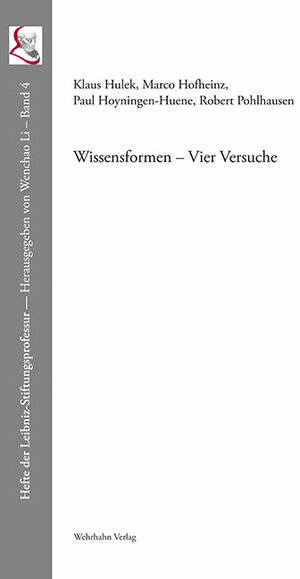 Buchcover Wissensformen | Klaus Hulek | EAN 9783865255044 | ISBN 3-86525-504-3 | ISBN 978-3-86525-504-4