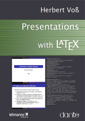 Buchcover Presentations with LaTeX | Herbert Voß | EAN 9783865414960 | ISBN 3-86541-496-6 | ISBN 978-3-86541-496-0