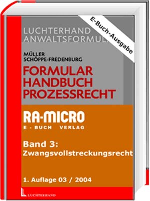 Buchcover Formularhandbuch Prozessrecht | Bernd Müller | EAN 9783865901019 | ISBN 3-86590-101-8 | ISBN 978-3-86590-101-9