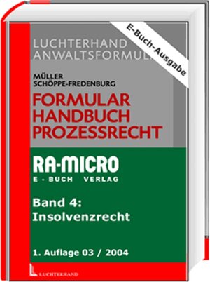 Buchcover Formularhandbuch Prozessrecht | Bernd Müller | EAN 9783865901026 | ISBN 3-86590-102-6 | ISBN 978-3-86590-102-6