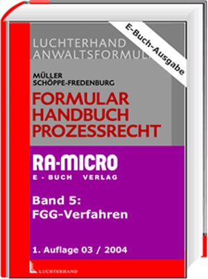 Buchcover Formularhandbuch Prozessrecht | Bernd Müller | EAN 9783865901033 | ISBN 3-86590-103-4 | ISBN 978-3-86590-103-3