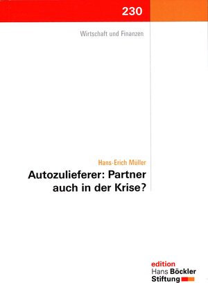 Buchcover Autozulieferer: Partner auch in der Krise? | Hans-Erich Müller | EAN 9783865931207 | ISBN 3-86593-120-0 | ISBN 978-3-86593-120-7