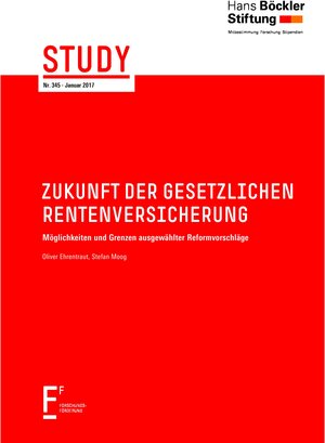 Buchcover Zukunft der gesetzlichen Rentenversicherung | Oliver Ehrentraut | EAN 9783865932532 | ISBN 3-86593-253-3 | ISBN 978-3-86593-253-2