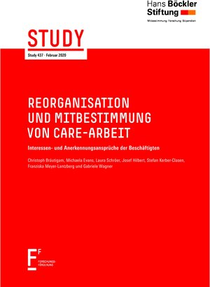 Buchcover Reorganisation und Mitbestimmung von Care-Arbeit | Christoph Bräutigam | EAN 9783865933539 | ISBN 3-86593-353-X | ISBN 978-3-86593-353-9