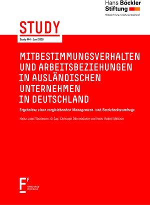 Buchcover Mitbestimmungsverhalten und Arbeitsbeziehungen in ausländischen Unternehmen in Deutschland | Heinz-Josef Tüselmann | EAN 9783865933607 | ISBN 3-86593-360-2 | ISBN 978-3-86593-360-7
