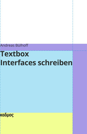 Buchcover Textbox | Andreas Bülhoff | EAN 9783865995896 | ISBN 3-86599-589-6 | ISBN 978-3-86599-589-6
