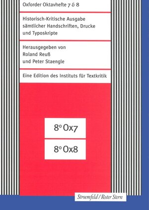 Buchcover Historisch-Kritische Ausgabe sämtlicher Handschriften, Drucke und... / FKA Oxforder Oktavhefte 7 & 8 | Franz Kafka | EAN 9783866000704 | ISBN 3-86600-070-7 | ISBN 978-3-86600-070-4