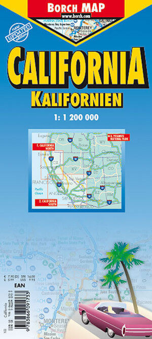 Kalifornien / California 1 : 1 200 000 (Borch Maps)