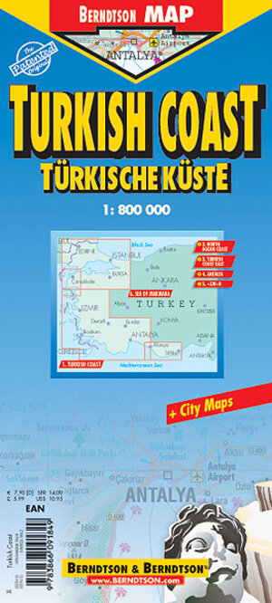 Türkische Küste 1 : 800 000. Road Map + City Maps. Antalya, Izmir