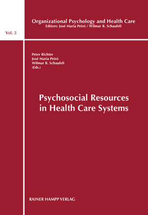 Buchcover Psychosocial Resources in Health Care Systems  | EAN 9783866181328 | ISBN 3-86618-132-9 | ISBN 978-3-86618-132-8