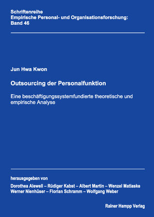 Buchcover Outsourcing der Personalfunktion | Jun Hwa Kwon | EAN 9783866186019 | ISBN 3-86618-601-0 | ISBN 978-3-86618-601-9
