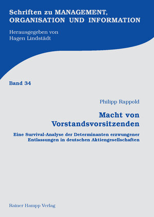 Buchcover Macht von Vorstandsvorsitzenden | Philipp Rappold | EAN 9783866186590 | ISBN 3-86618-659-2 | ISBN 978-3-86618-659-0