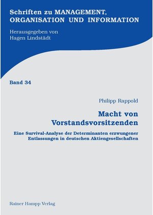 Buchcover Macht von Vorstandsvorsitzenden | Philipp Rappold | EAN 9783866187597 | ISBN 3-86618-759-9 | ISBN 978-3-86618-759-7