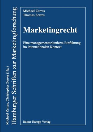 Buchcover Marketingrecht | Michael Zerres | EAN 9783866187993 | ISBN 3-86618-799-8 | ISBN 978-3-86618-799-3