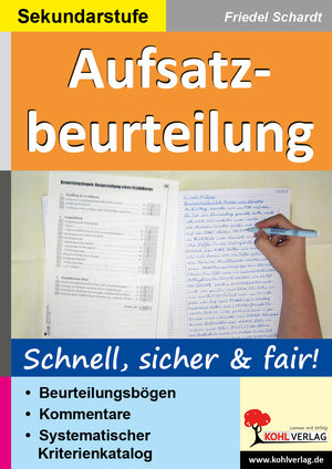 Buchcover Aufsatzbeurteilung in der Sekundarstufe | Friedel Schardt | EAN 9783866320819 | ISBN 3-86632-081-7 | ISBN 978-3-86632-081-9