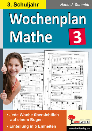 Buchcover Wochenplan Mathe / Klasse 3 | Hans-J. Schmidt | EAN 9783866320932 | ISBN 3-86632-093-0 | ISBN 978-3-86632-093-2