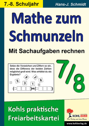 Buchcover Mathe zum Schmunzeln - Sachaufgaben, 7.-8. Schuljahr | Hans J Schmidt | EAN 9783866322509 | ISBN 3-86632-250-X | ISBN 978-3-86632-250-9