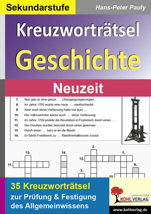 Buchcover Kreuzworträtsel Geschichte / Neuzeit | Hans-Peter Pauly | EAN 9783866324893 | ISBN 3-86632-489-8 | ISBN 978-3-86632-489-3