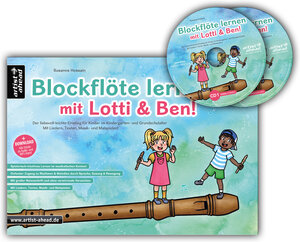 Buchcover Blockflöte lernen mit Lotti & Ben + 2 Audio-CDs! | Susanne Hossain | EAN 9783866422148 | ISBN 3-86642-214-8 | ISBN 978-3-86642-214-8