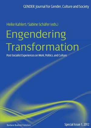 Buchcover Engendering Transformation  | EAN 9783866496507 | ISBN 3-86649-650-8 | ISBN 978-3-86649-650-7