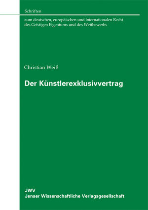 Buchcover Der Künstlerexklusivvertrag | Christian Weiss | EAN 9783866530942 | ISBN 3-86653-094-3 | ISBN 978-3-86653-094-2