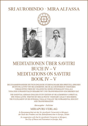 Buchcover Meditationen über Savitri Buch IV-V – Meditations on Savitri Book IV-V | Sri Aurobindo | EAN 9783867101899 | ISBN 3-86710-189-2 | ISBN 978-3-86710-189-9