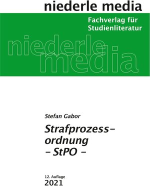 Buchcover Strafprozessordnung - StPO - 2022 | Stefan Gabor | EAN 9783867241281 | ISBN 3-86724-128-7 | ISBN 978-3-86724-128-1