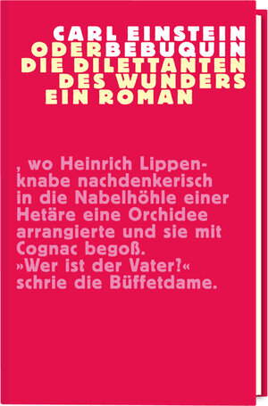 Buchcover Bebuquin | Carl Einstein | EAN 9783867301428 | ISBN 3-86730-142-5 | ISBN 978-3-86730-142-8