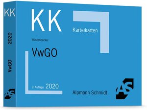 Buchcover Karteikarten VwGO | Horst Wüstenbecker | EAN 9783867526371 | ISBN 3-86752-637-0 | ISBN 978-3-86752-637-1