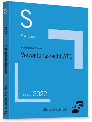 Buchcover Skript Verwaltungsrecht AT 1 | Horst Wüstenbecker | EAN 9783867528122 | ISBN 3-86752-812-8 | ISBN 978-3-86752-812-2