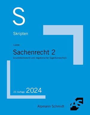 Buchcover Skript Sachenrecht 2 | Jan Stefan Lüdde | EAN 9783867528948 | ISBN 3-86752-894-2 | ISBN 978-3-86752-894-8