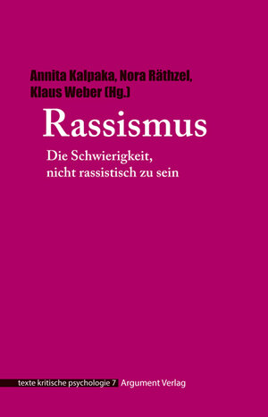 Buchcover Rassismus | Ute Osterkamp | EAN 9783867548137 | ISBN 3-86754-813-7 | ISBN 978-3-86754-813-7