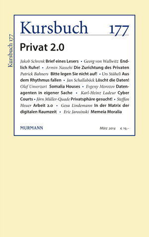 Buchcover Kursbuch Nr. 177  | EAN 9783867743198 | ISBN 3-86774-319-3 | ISBN 978-3-86774-319-8