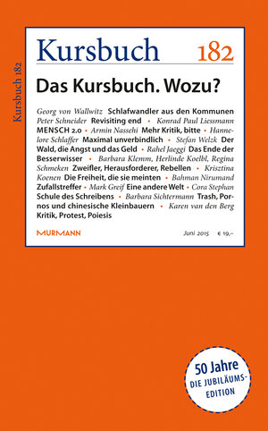 Buchcover Kursbuch 182  | EAN 9783867744249 | ISBN 3-86774-424-6 | ISBN 978-3-86774-424-9