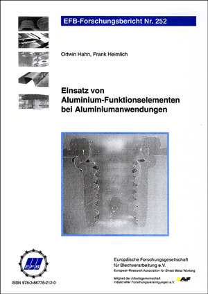 Buchcover Einsatz von Aluminium-Funktionselementen bei Aluminiumanwendungen | Ortwin Hahn | EAN 9783867762120 | ISBN 3-86776-212-0 | ISBN 978-3-86776-212-0