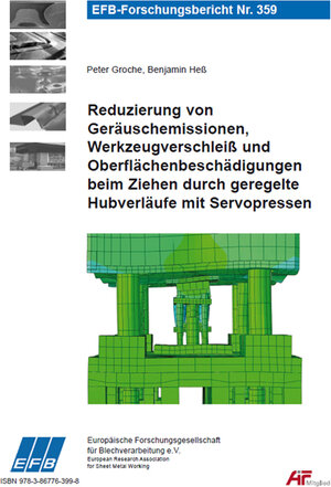 Buchcover Reduzierung von Geräuschemissionen, Werkzeugverschleiß und Oberflächenbeschädigungen beim Ziehen durch geregelte Hubverläufe mit Servopressen | Peter Groche | EAN 9783867763998 | ISBN 3-86776-399-2 | ISBN 978-3-86776-399-8