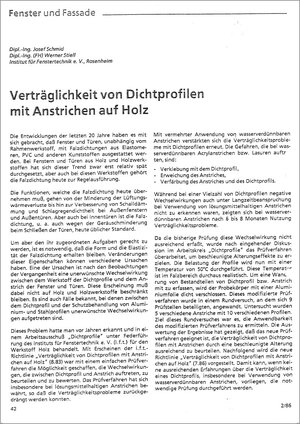 Buchcover ift-Richtlinie - Verträglichkeit von Dichtprofilen mit Anstrichen auf Holz | ift Rosenheim GmbH | EAN 9783867910309 | ISBN 3-86791-030-8 | ISBN 978-3-86791-030-9