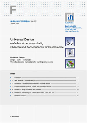 Buchcover Fachinformation UM-02/1 | ift Rosenheim GmbH | EAN 9783867913331 | ISBN 3-86791-333-1 | ISBN 978-3-86791-333-1