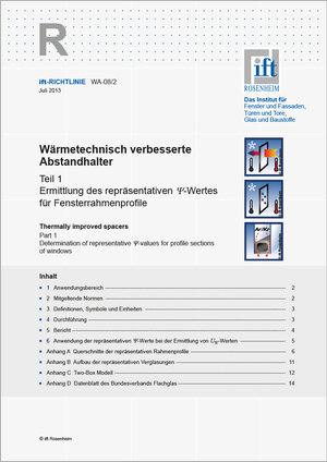 Buchcover ift-Richtlinie WA-08/2 | ift Rosenheim GmbH | EAN 9783867913454 | ISBN 3-86791-345-5 | ISBN 978-3-86791-345-4
