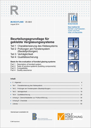 Buchcover ift-Richtlinie VE-08/3 | ift Rosenheim GmbH | EAN 9783867913638 | ISBN 3-86791-363-3 | ISBN 978-3-86791-363-8