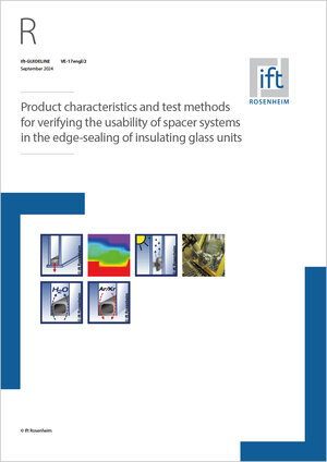 Buchcover ift Guideline VE-17engl/2 Product characteristics and test methods for verifying the usability of spacer systems in the edge-sealing of insulating glass units  | EAN 9783867919999 | ISBN 3-86791-999-2 | ISBN 978-3-86791-999-9