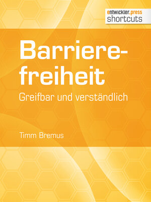 Buchcover Barrierefreiheit - greifbar und verständlich | Timm Bremus | EAN 9783868024807 | ISBN 3-86802-480-8 | ISBN 978-3-86802-480-7
