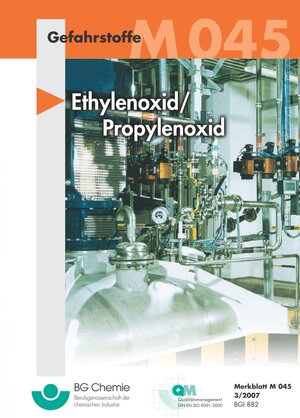 Buchcover M 045 - Ethylenoxid / Propylenoxid  | EAN 9783868250459 | ISBN 3-86825-045-X | ISBN 978-3-86825-045-9