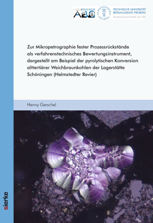 Buchcover Zur Mikropetrographie fester Prozessrückstände als verfahrenstechnisches Bewertungsinstrument, dargestellt am Beispiel der pyrolytischen Konversion alttertiärer Weichbraunkohlen der Lagerstätte Schöningen (Helmstedter Revier) | Henny Gerschel | EAN 9783868448306 | ISBN 3-86844-830-6 | ISBN 978-3-86844-830-6