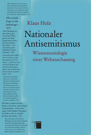 Buchcover Nationaler Antisemitismus | Klaus Holz | EAN 9783868542264 | ISBN 3-86854-226-4 | ISBN 978-3-86854-226-4
