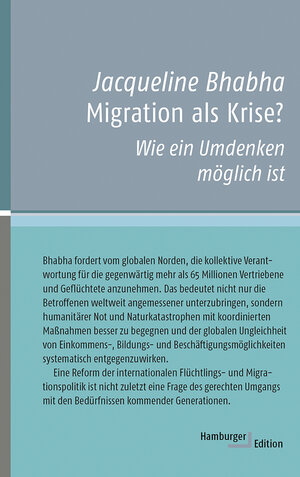 Buchcover Migration als Krise? | Jacqueline Bhabha | EAN 9783868543292 | ISBN 3-86854-329-5 | ISBN 978-3-86854-329-2