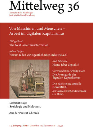 Buchcover Von Maschinen und Menschen - Arbeit im digitalen Kapitalismus | philipp Staab | EAN 9783868547344 | ISBN 3-86854-734-7 | ISBN 978-3-86854-734-4